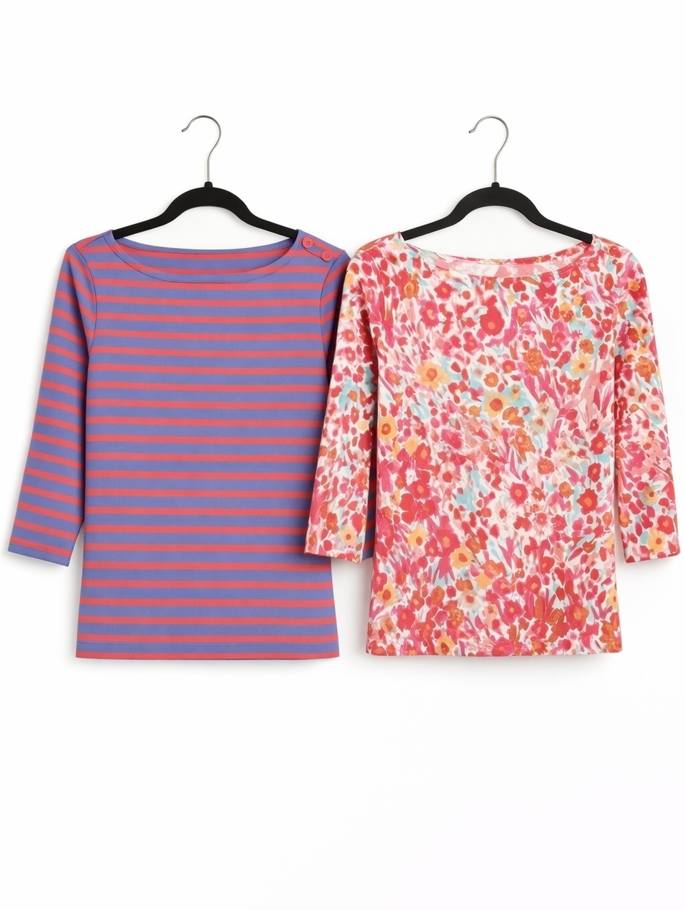 J.McLaughlin Preppy Catalina Cloth Bundle Set Tops in Stripe + Floral Small